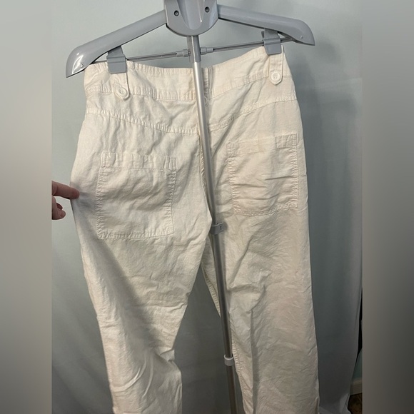 H&M white linen blend pants size‎ 12 - Picture 8 of 11